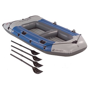 Sevylor Colossus 4-Person Inflatable Boat with oars